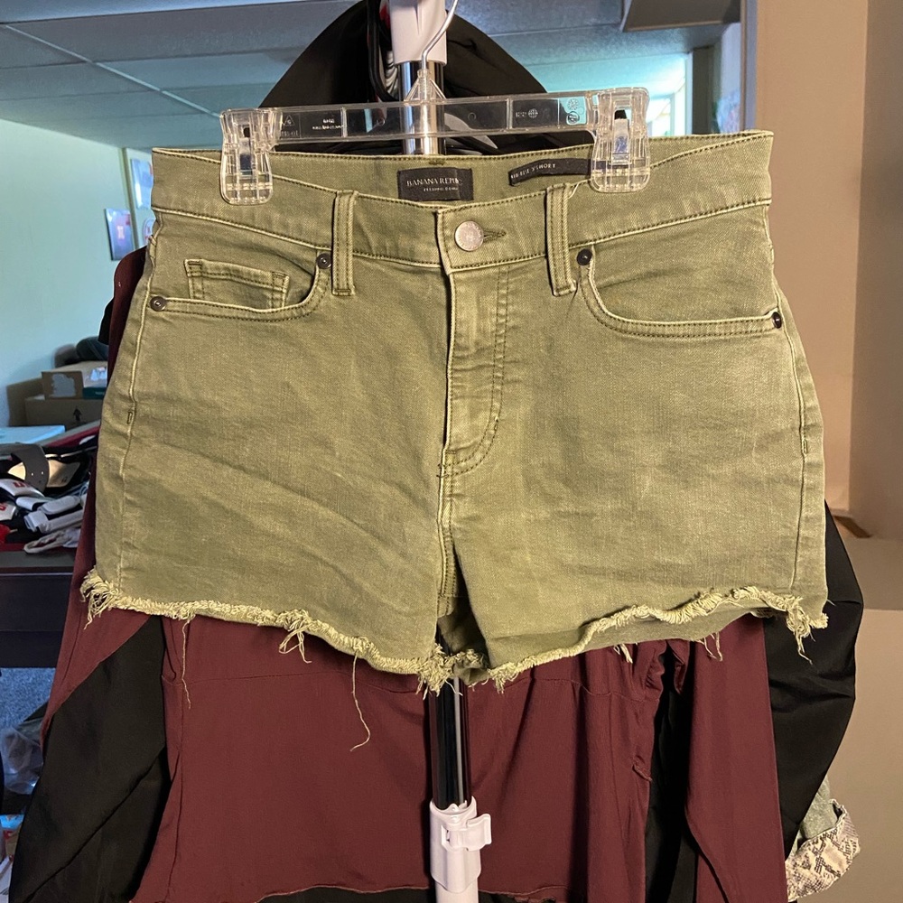 Banana Republic Olive Green Jean Shorts